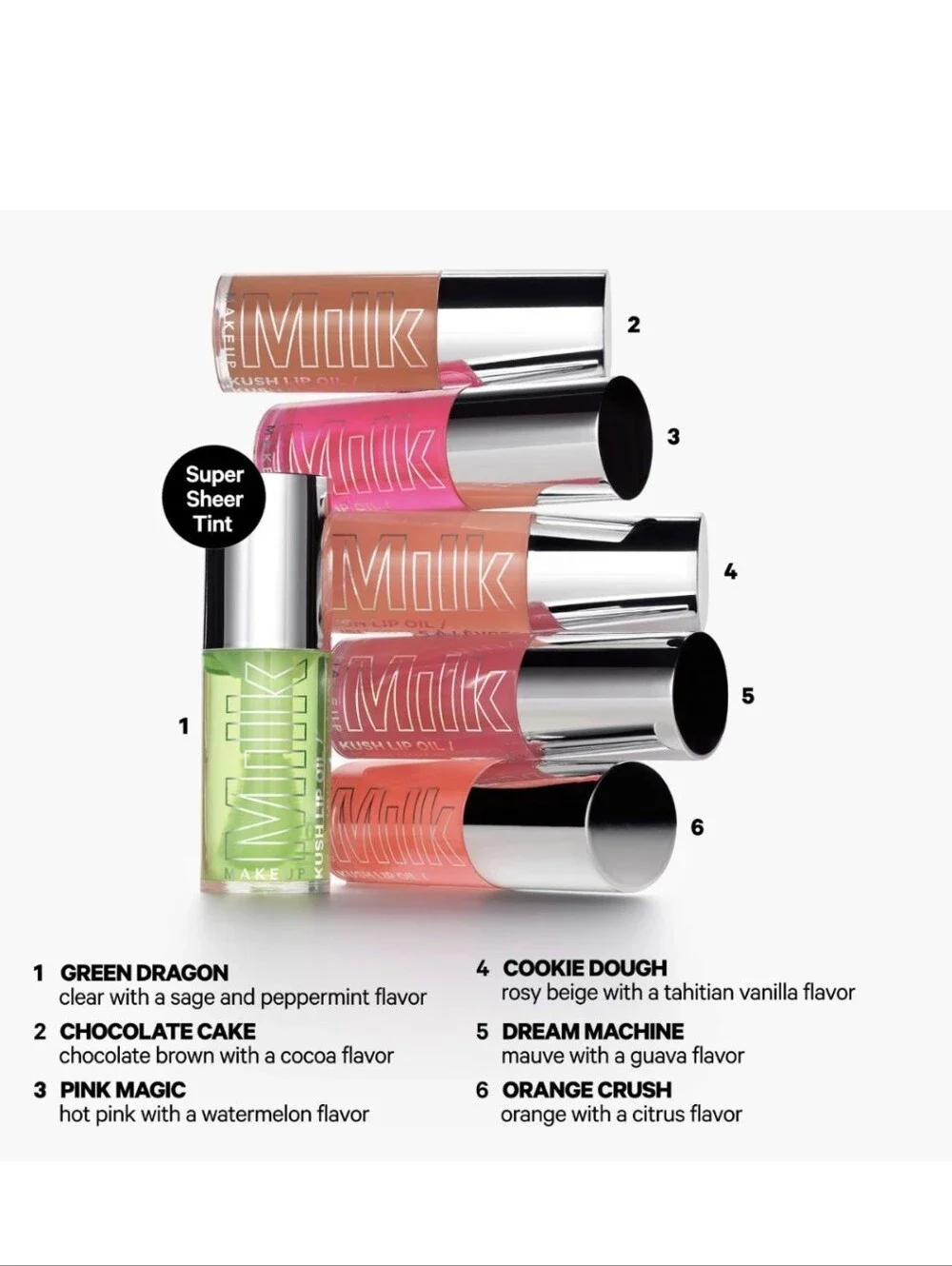 Milk Makeup Kush Lip Oil: Green Dragon (Sheer), 5.5ml, NIB